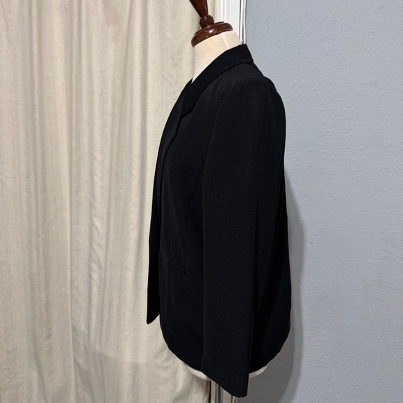 Gogogo FROM PARIS Black Button Front Blazer Women Size Large Career Formal - Picture 5 of 13